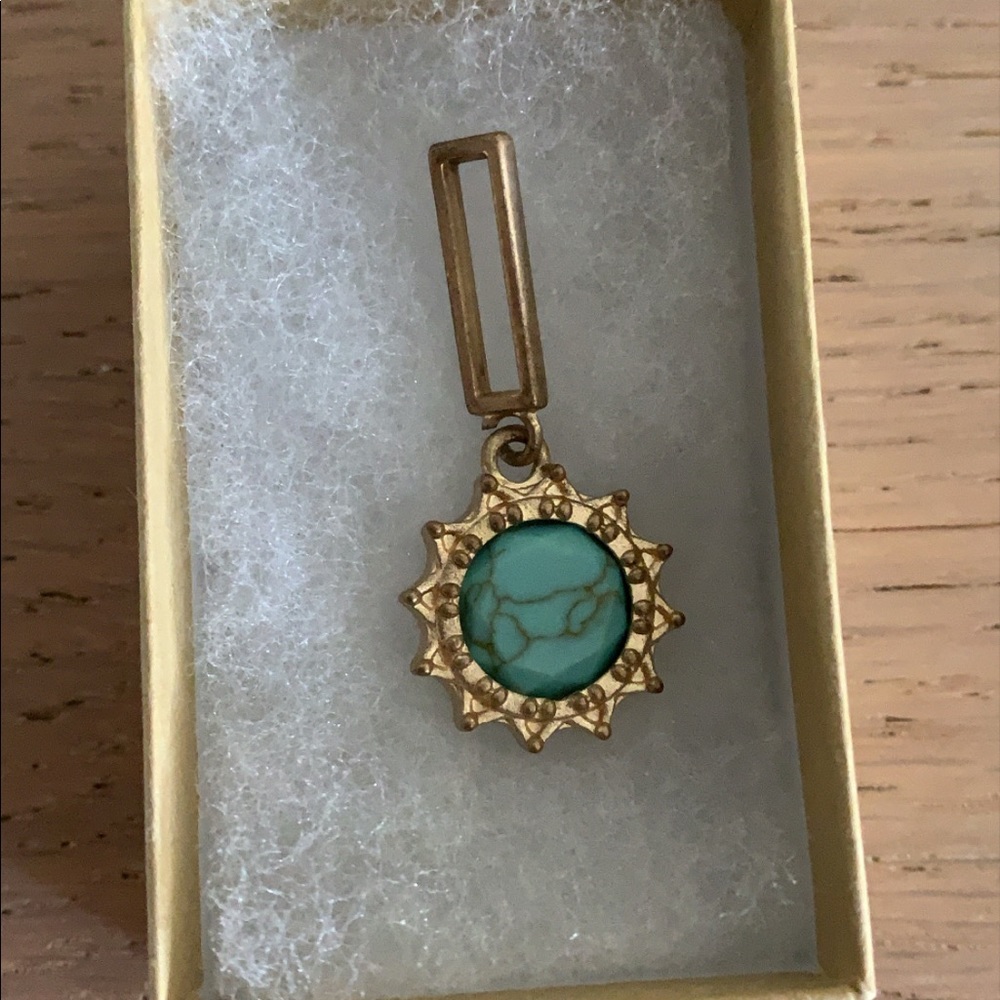 Turquoise Sunflower Charm